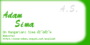 adam sima business card